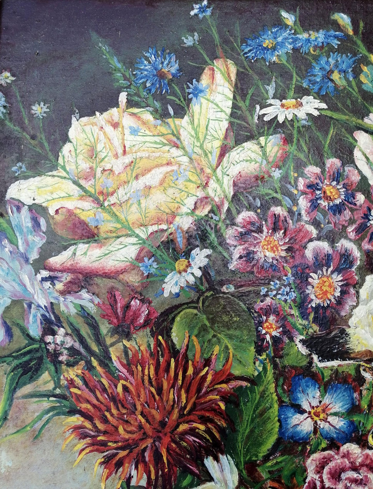 Oil painting Spring flowers Unknown artist