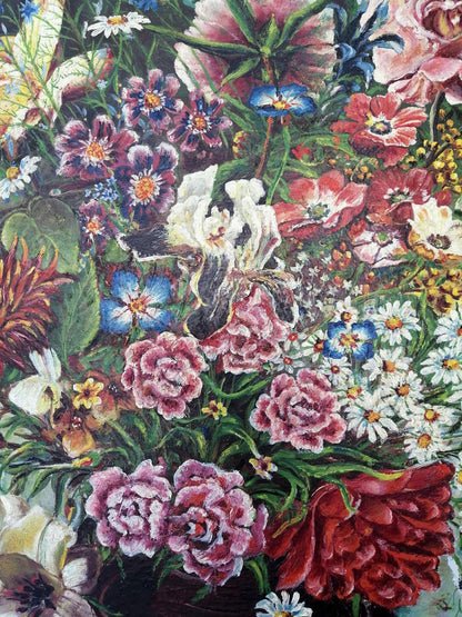 Oil painting Spring flowers Unknown artist