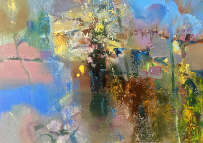 Abstract oil painting Summer night Anatoly Tarabanov