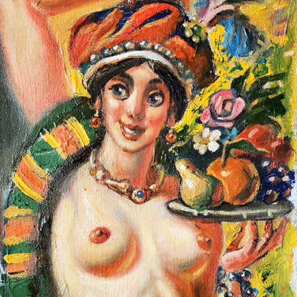 Oil painting Girl with fruit Litvinov Daniil Olegovich