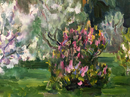 Oil painting Garden landscape Gantman Moisey Faibovich