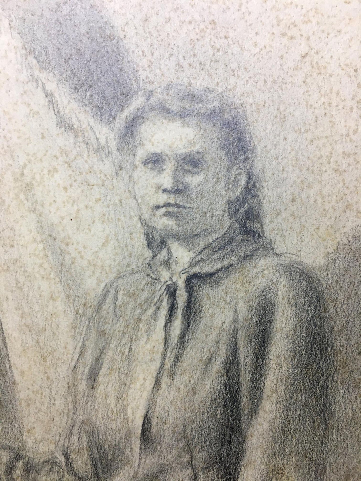 Pencil painting Pioneer leader Ivan Kirillovich Tsyupka