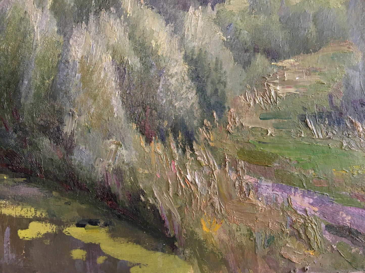 Oil painting Forest landscape Sheludko Leonid Nikolaevich