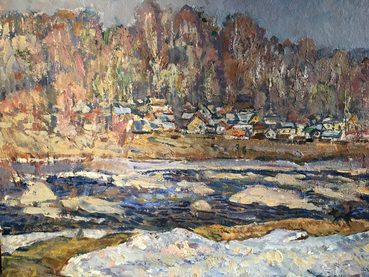 Oil painting Autumn day Zvyagintsev Rostislav Mikhailovich