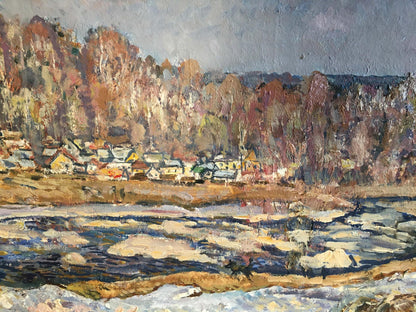 Oil painting Autumn day Zvyagintsev Rostislav Mikhailovich