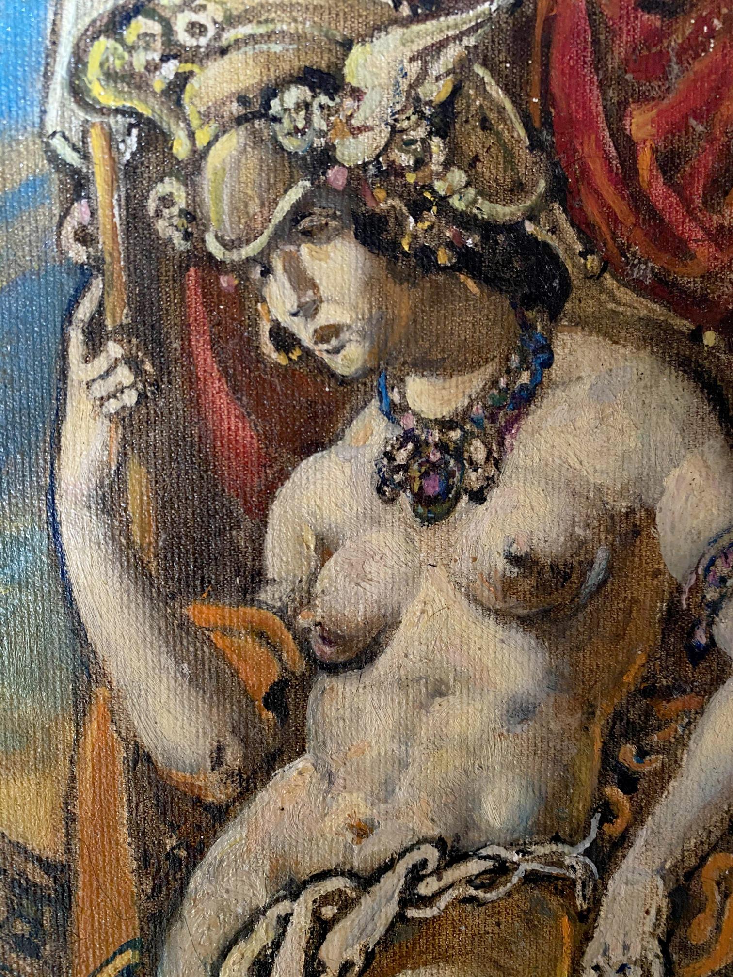 oil portrait nude girl