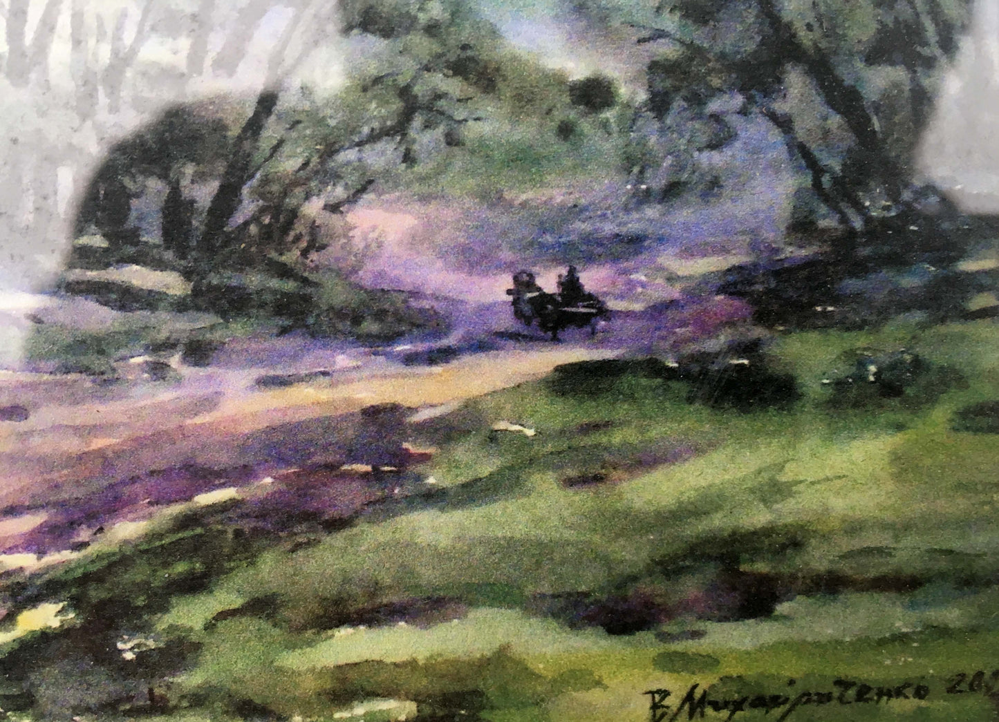 After the rain watecolor painting Viktor Mikhailichenko