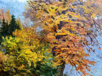 Oil painting Autumn in the Carpathians Rudenko Vladimir Mikhailovich