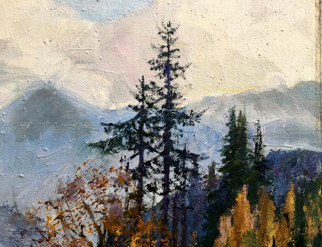 Oil painting Autumn in the Carpathians Rudenko Vladimir Mikhailovich