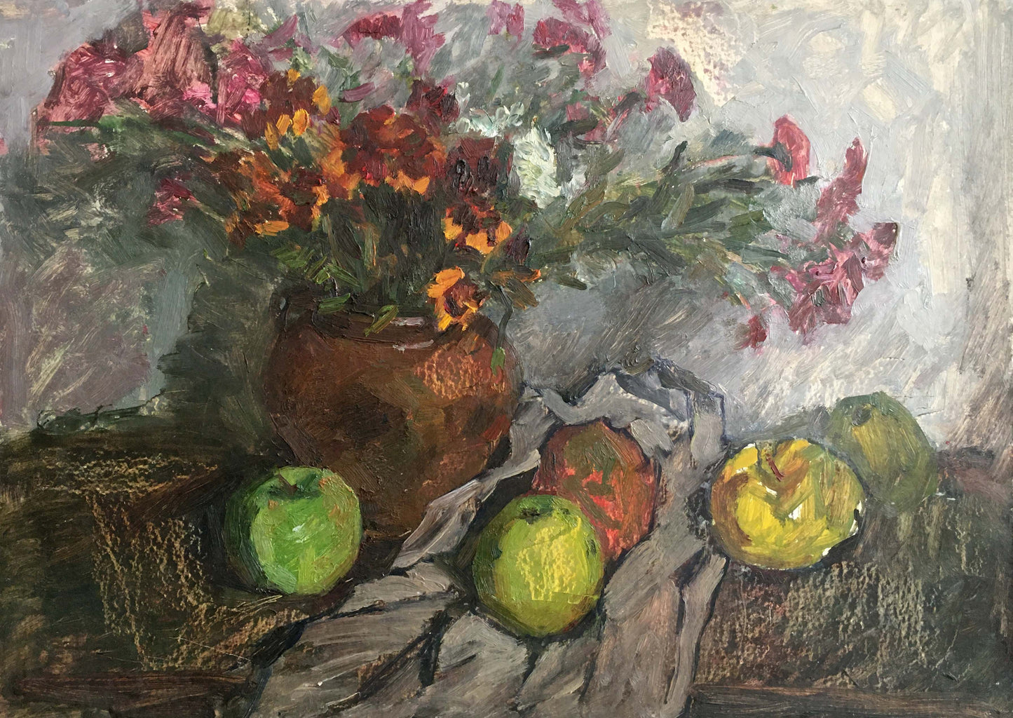 Oil painting Still life with flowers Petrashevsky Stanislav Vasilievich