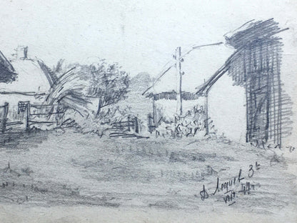 Dmitry Lednev’s pencil drawing showcasing "Savrani Village"
