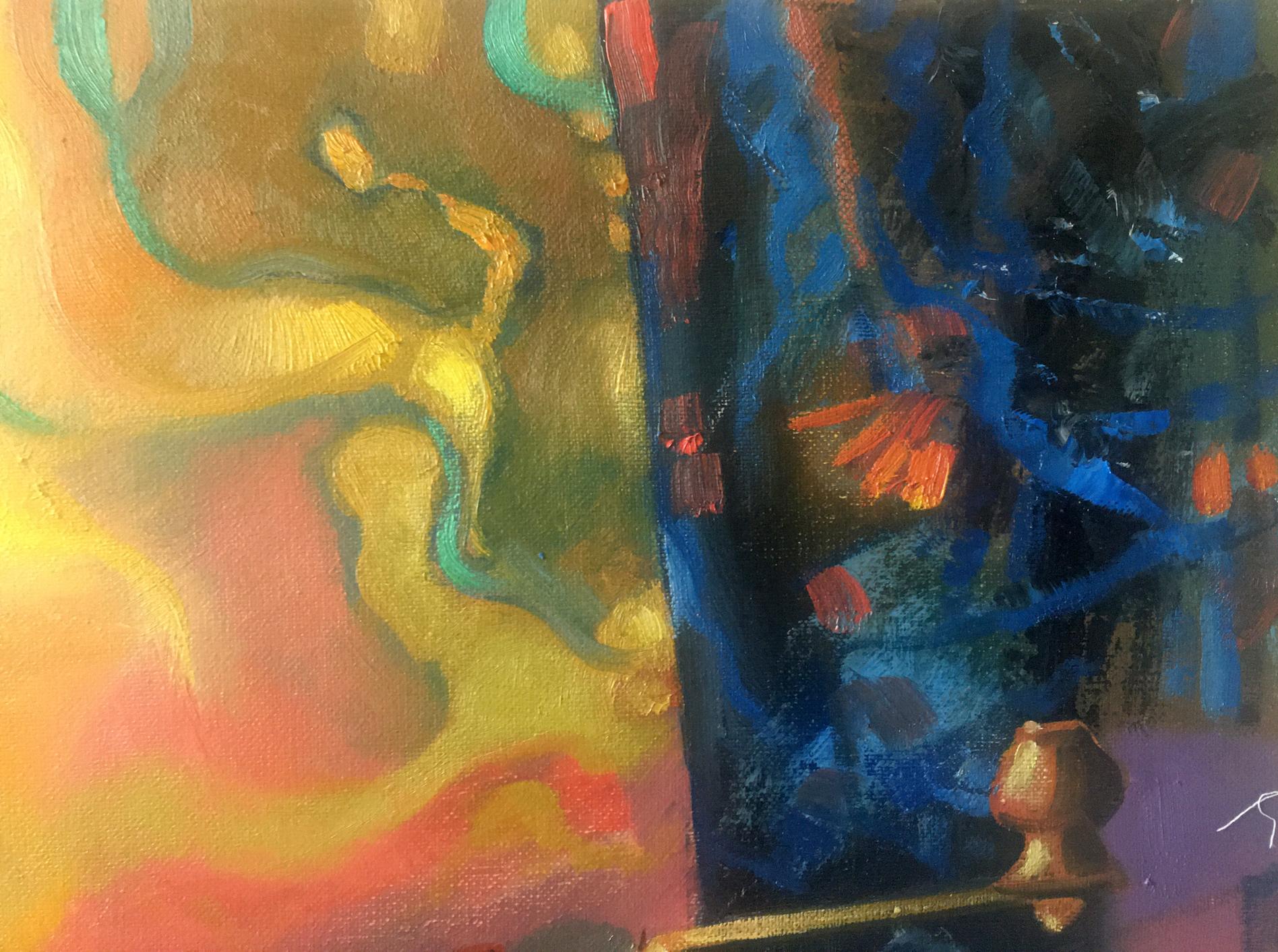 Abstract oil painting Still life
