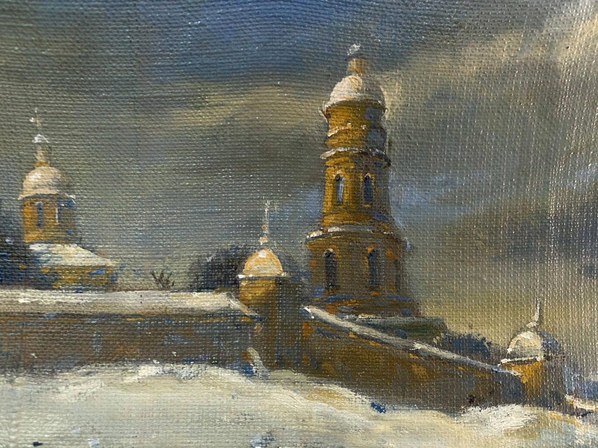 oil church painting