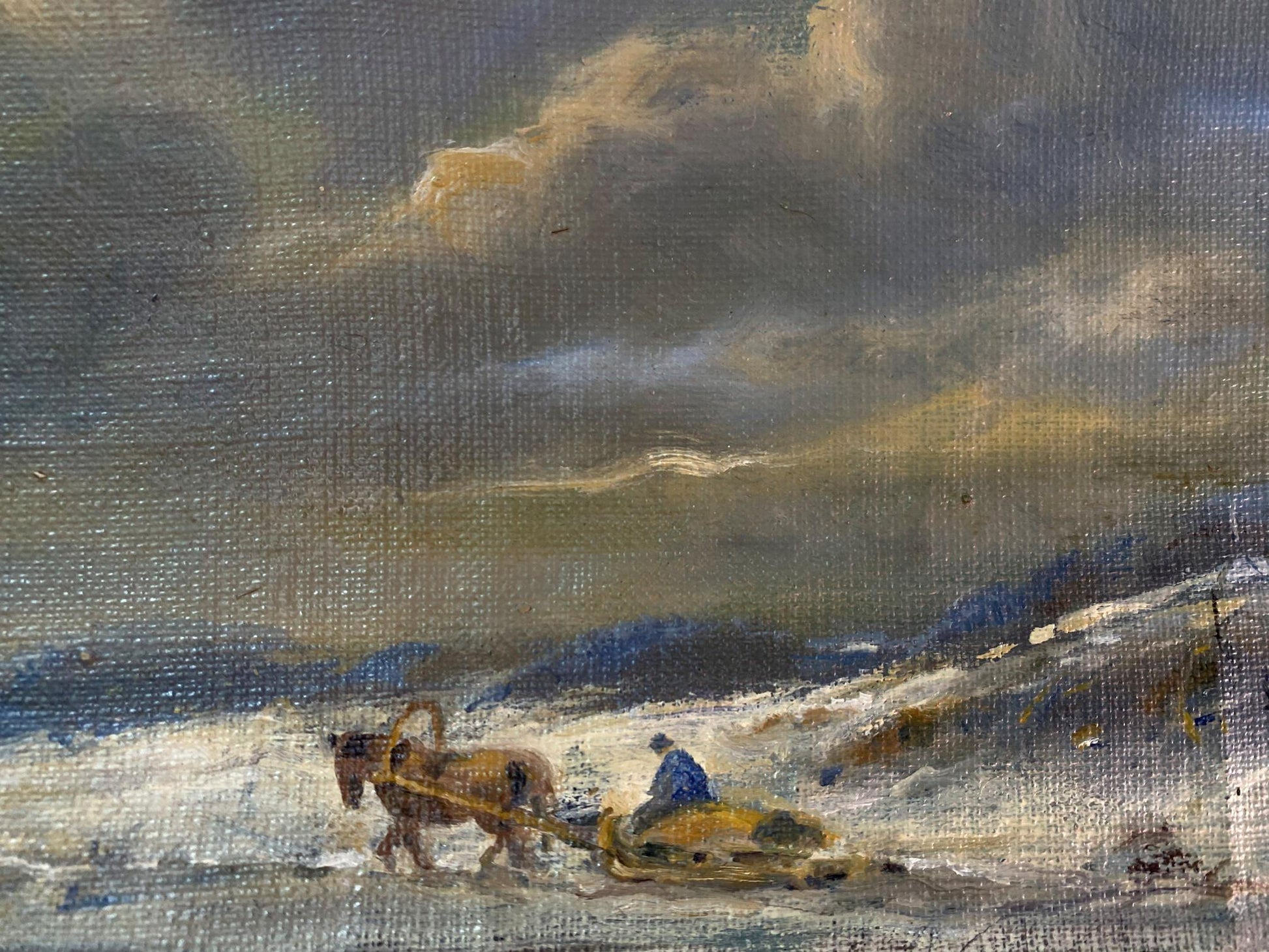 oil landscape winter