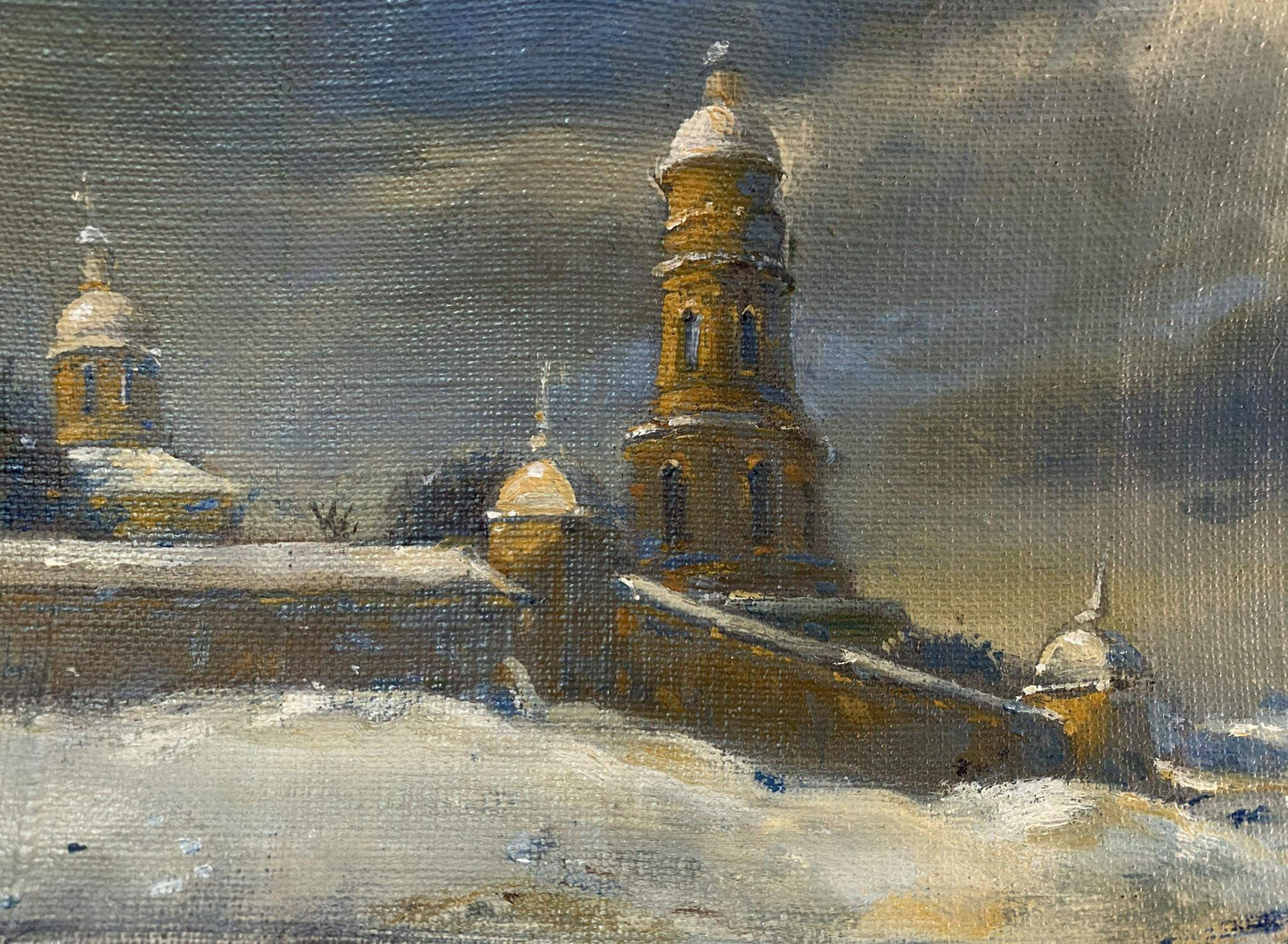 oil church landscape