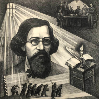 Pencil painting In memory of Chernyshevsky Yarovoy Nikolay Nikolaevich Sergeeva L.G.