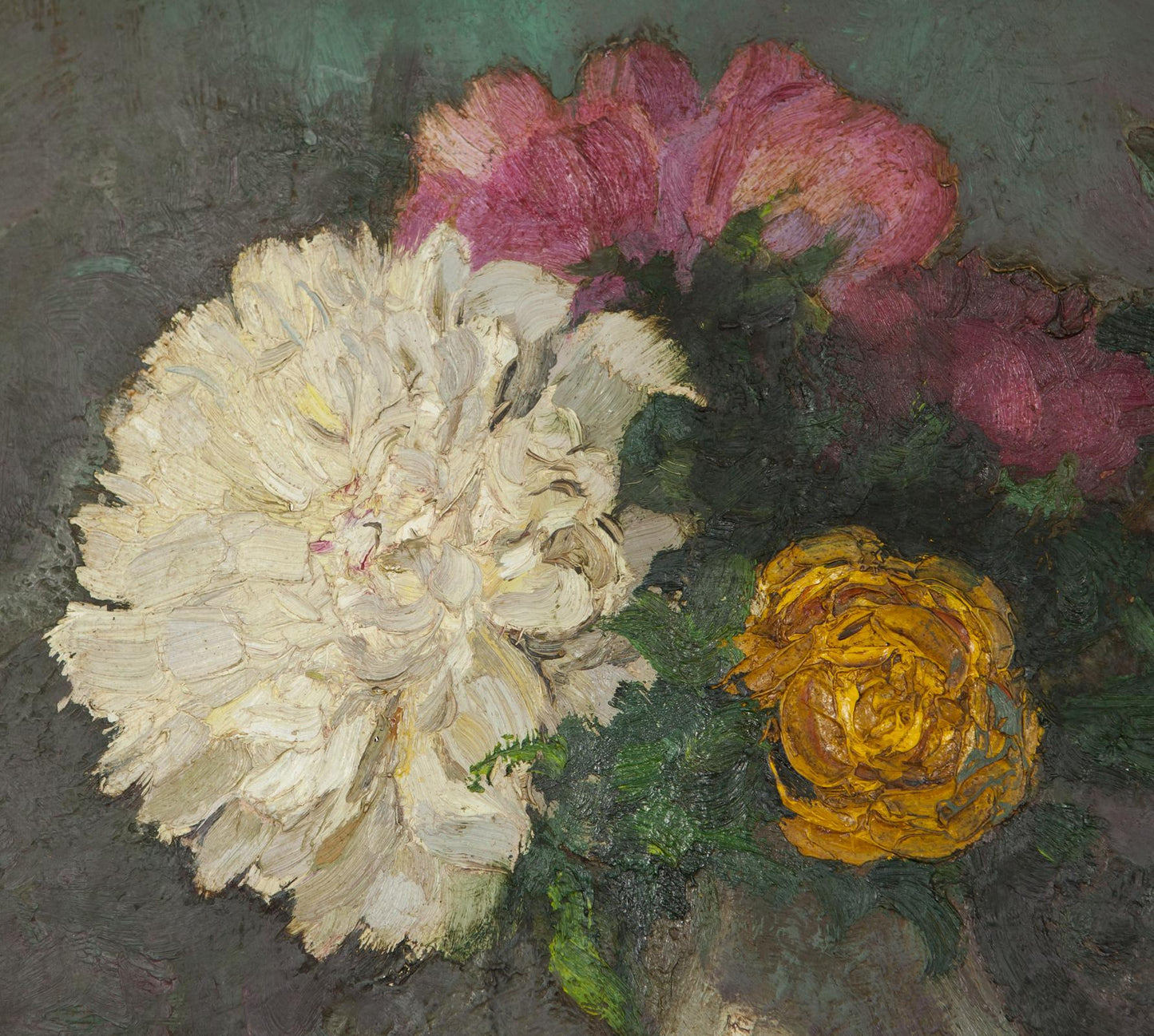 Oil painting Bouquet of roses with three colors Ivan Tsyupka