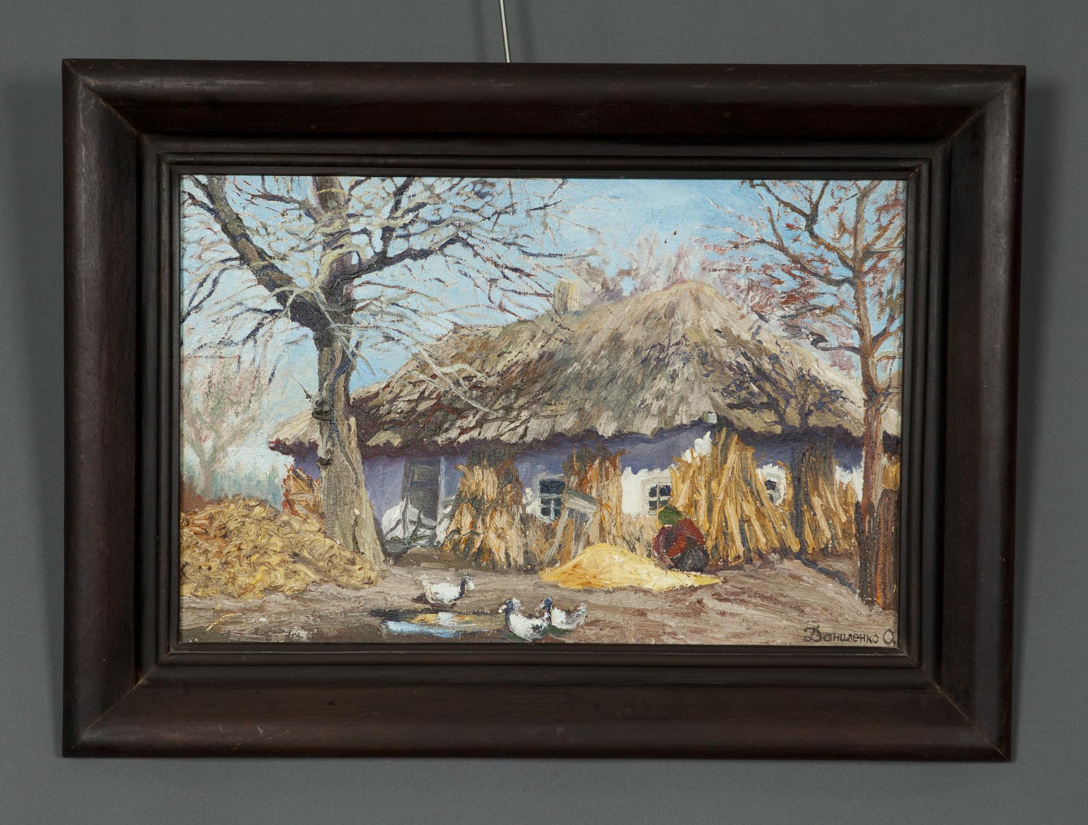 Oil painting Rural house Alexander Danilenko
