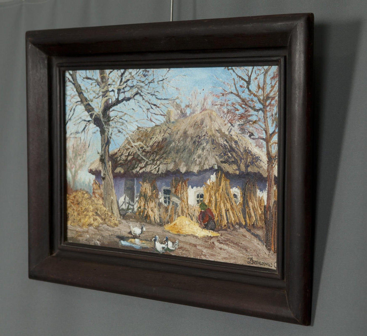 Oil painting Rural house Alexander Danilenko