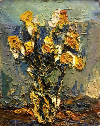 Oil painting Yellow flowers Sergey Dupliy