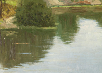 Summer. River Oil Painting