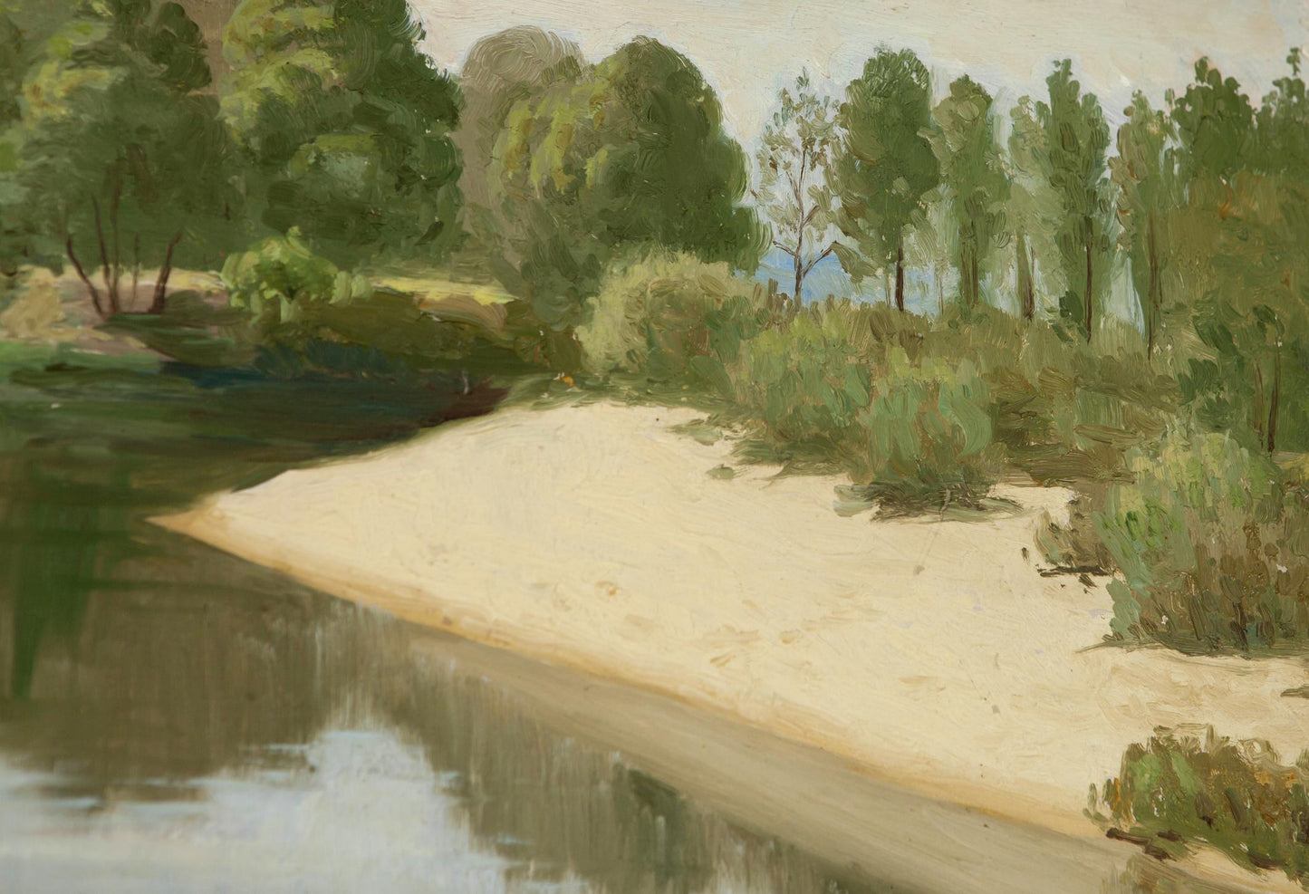 Summer. River Oil Painting