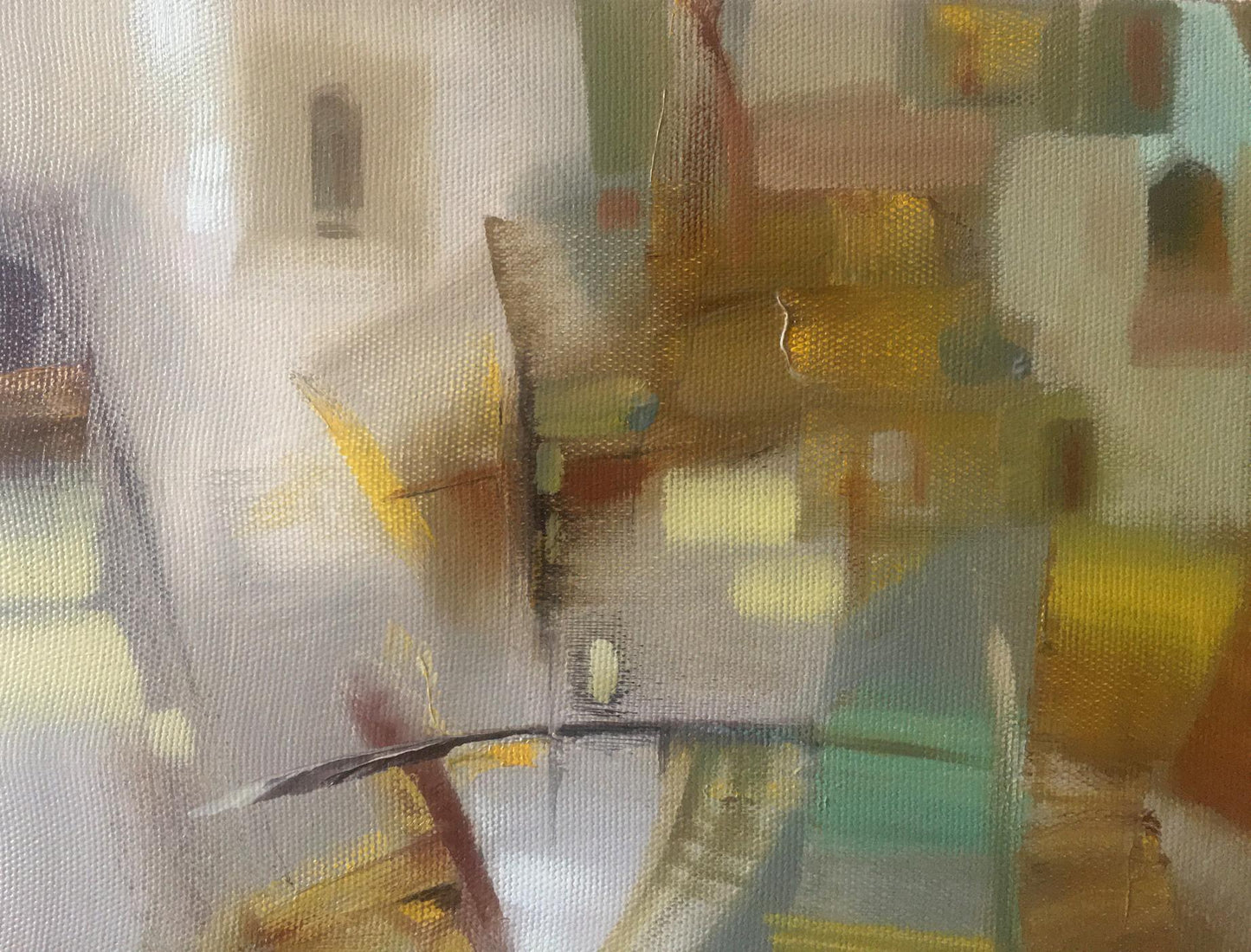 Abstract oil painting Boats Anatoly Borisovich Tarabanov