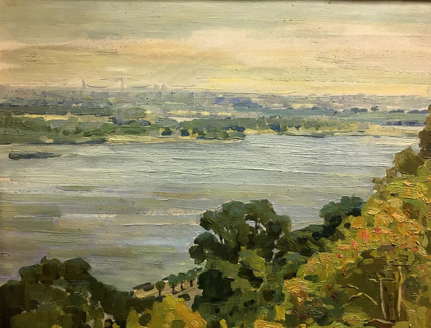Oil painting River landscape Pianida Boris Nikitich