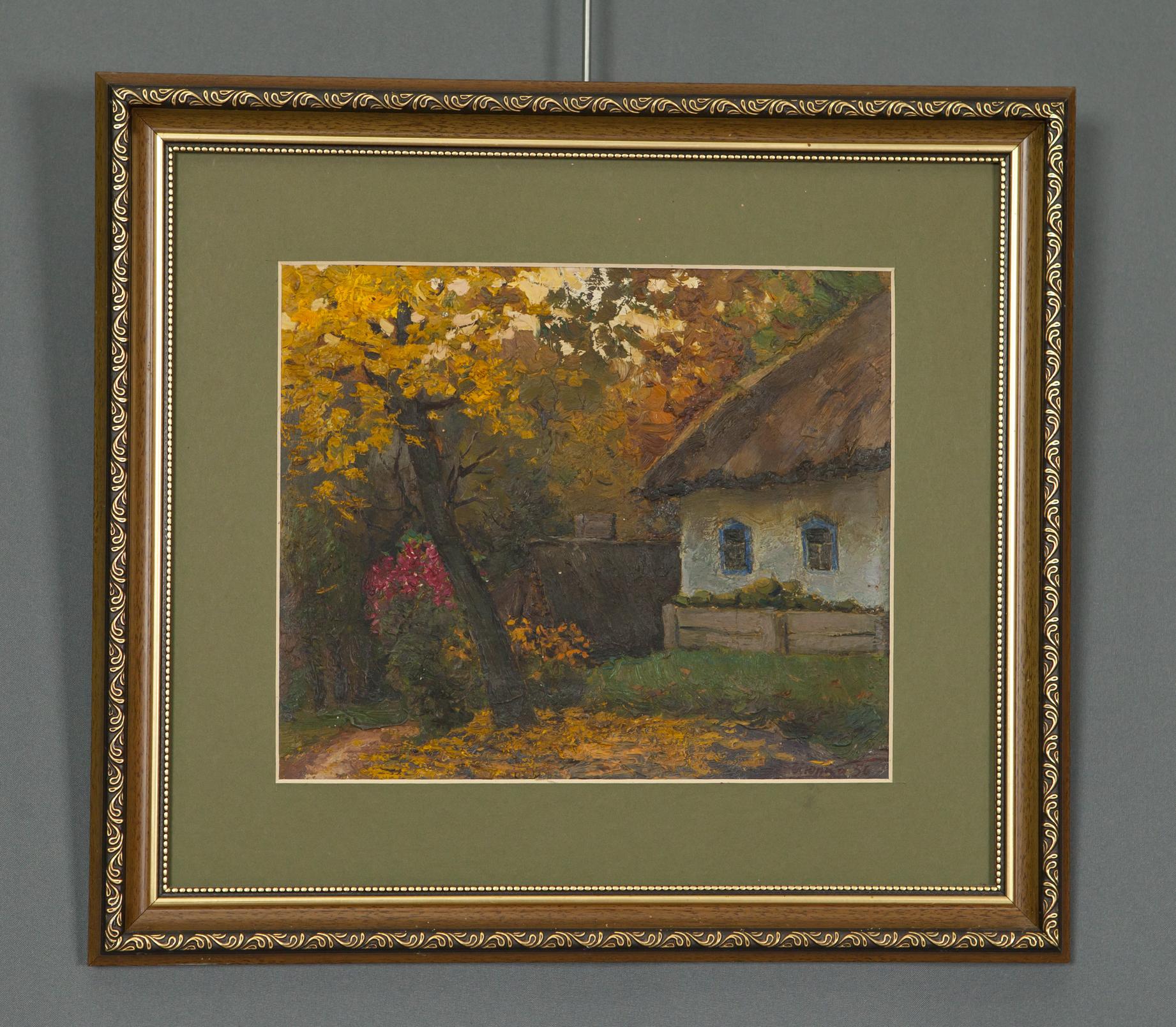Oil painting Autumn and comfort