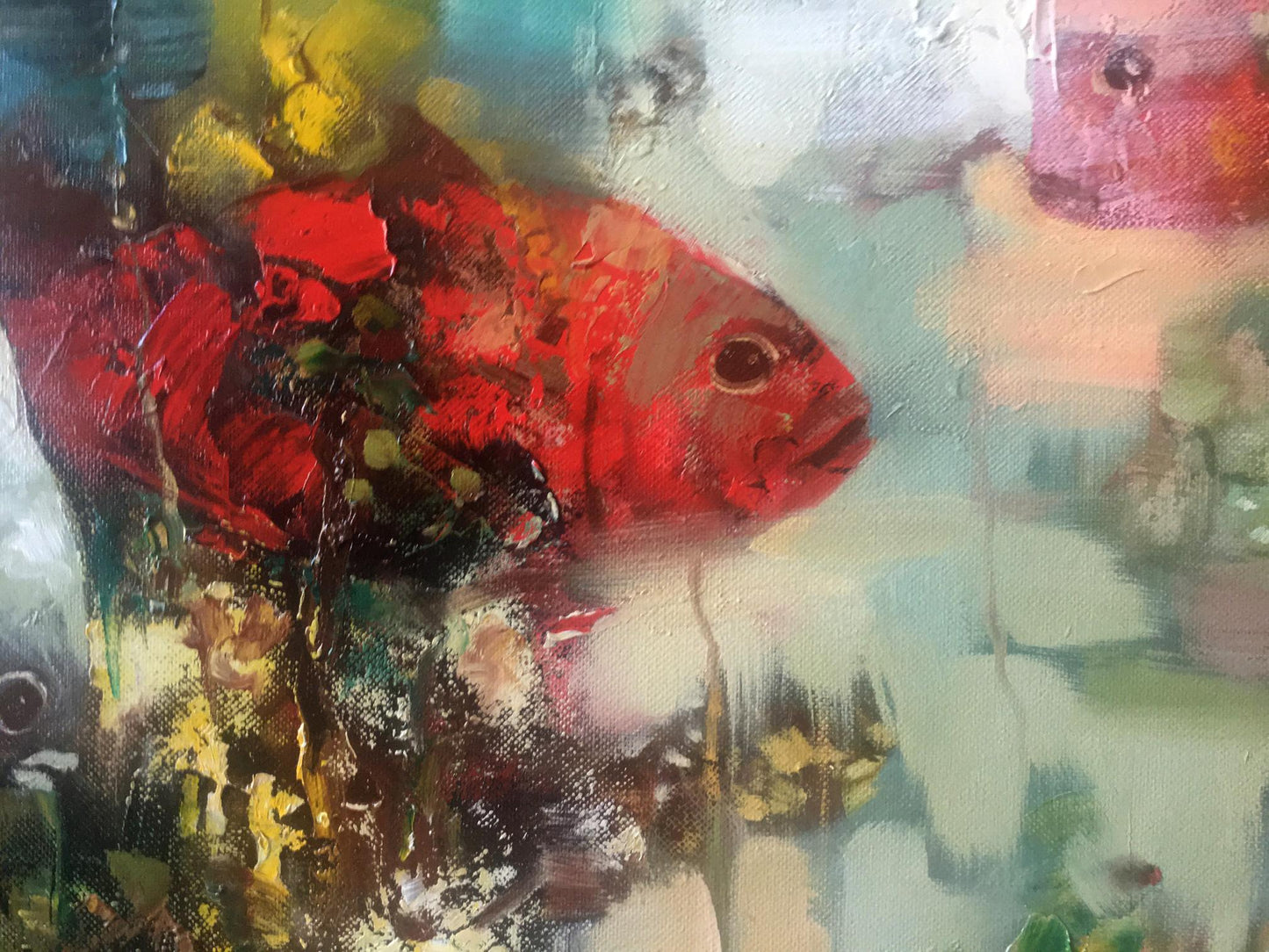 Abstract oil painting Fish Anatoly Borisovich Tarabanov