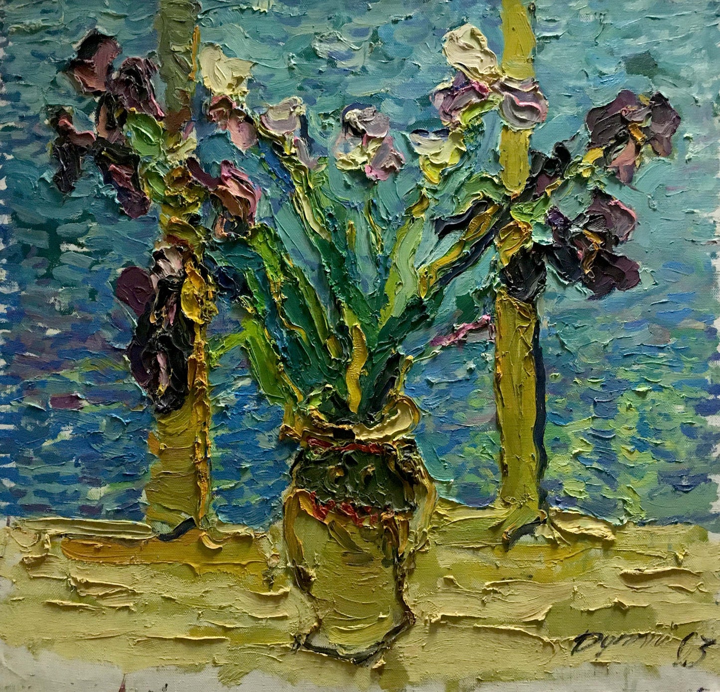 Oil painting Irises in the sun Dupliy Sergey Alexandrovich