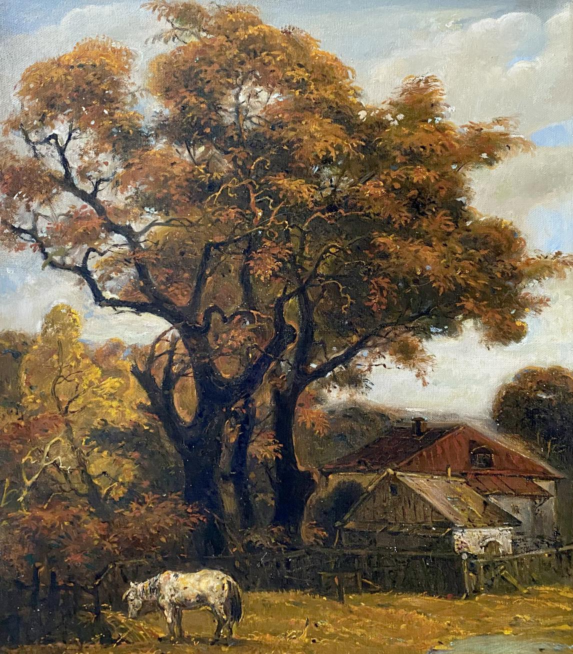 Oil painting Autumn loneliness Oleg Litvinov