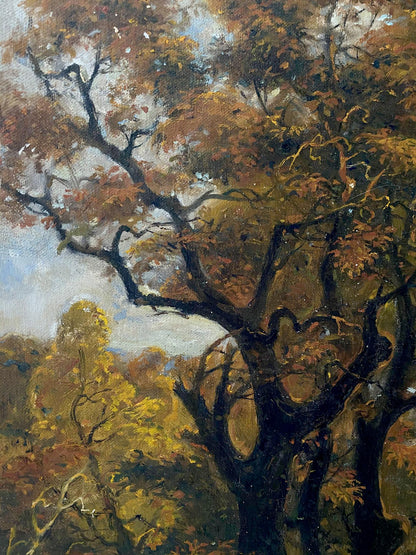 oil forest painting