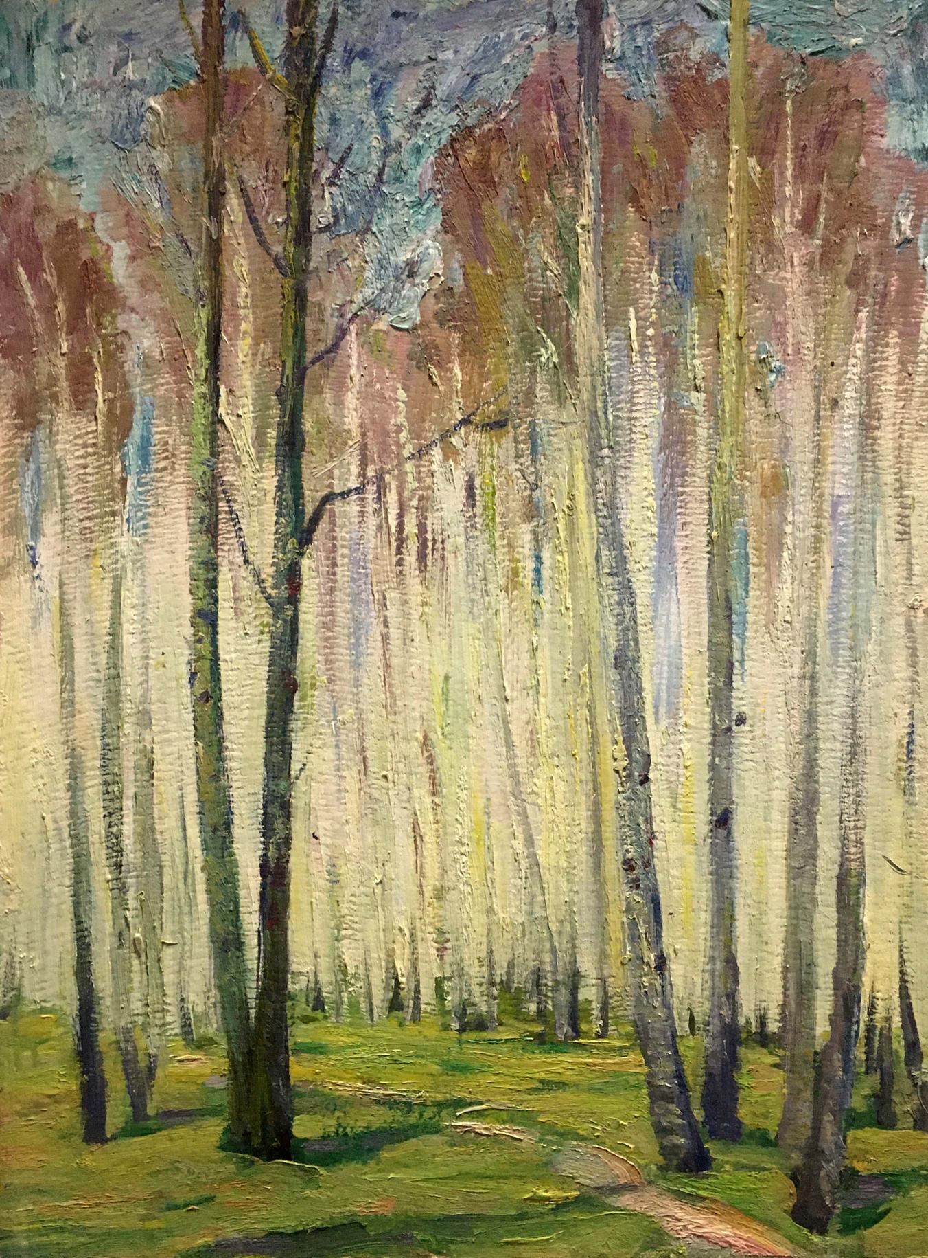 Oil painting Birch Grove Kucherov Alexander Alexandrovich