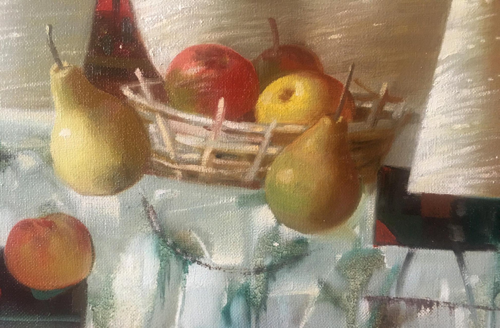 abstract fruit still life