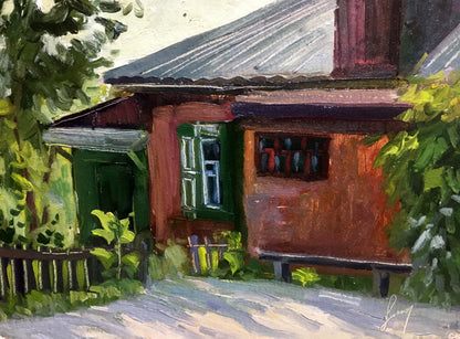 Our yard oil painting Lednev Dmitry