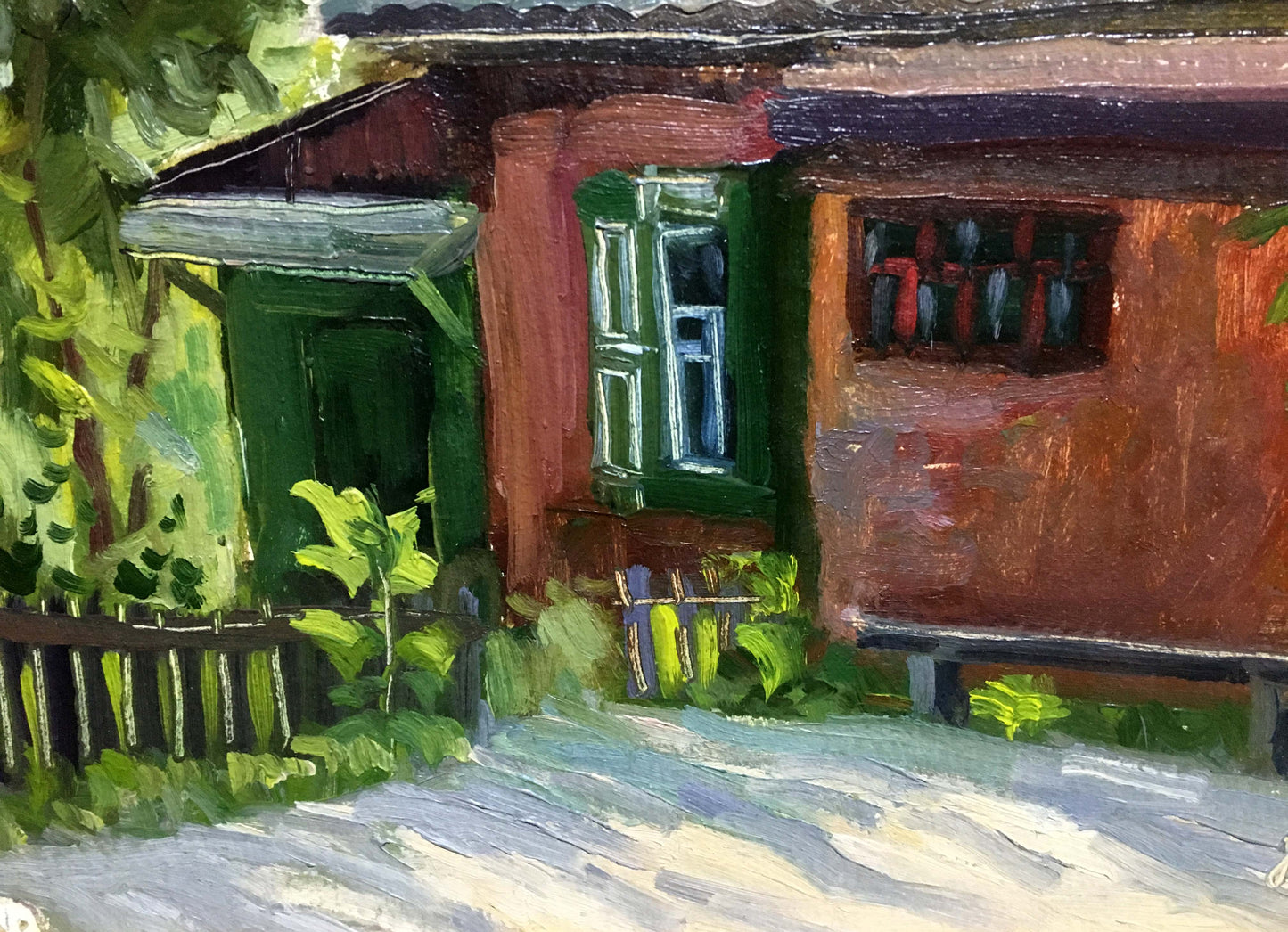 Our yard oil painting Lednev Dmitry