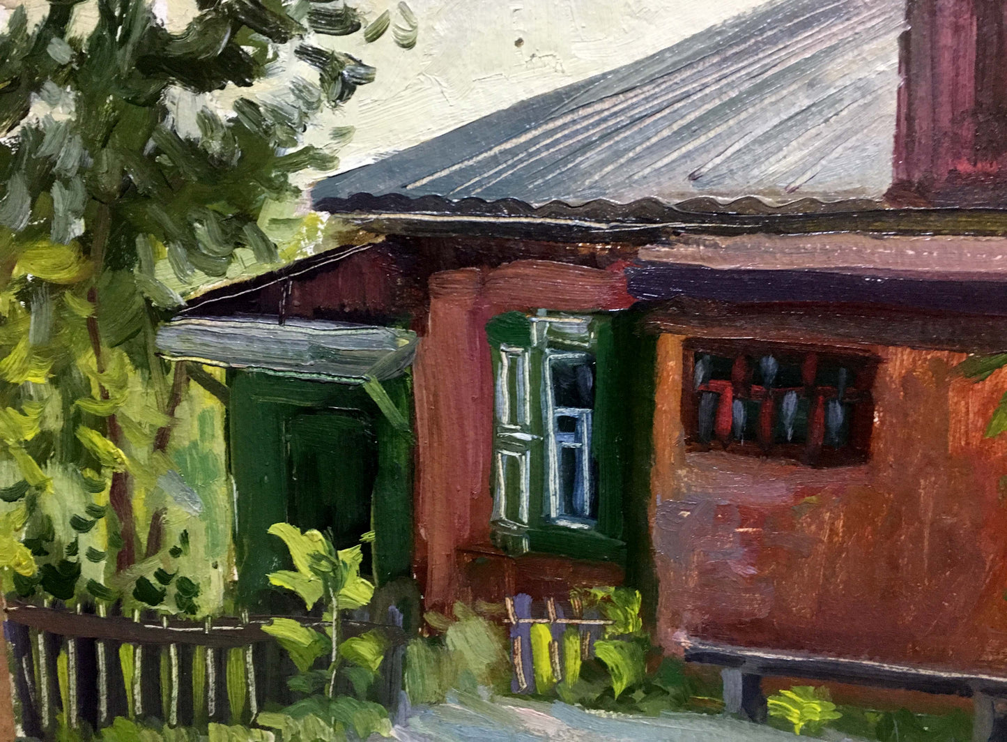 Our yard oil painting Lednev Dmitry