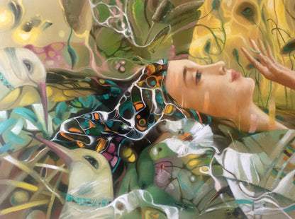 Abstract oil painting Summer meadow Anatoly Borisovich Tarabanov