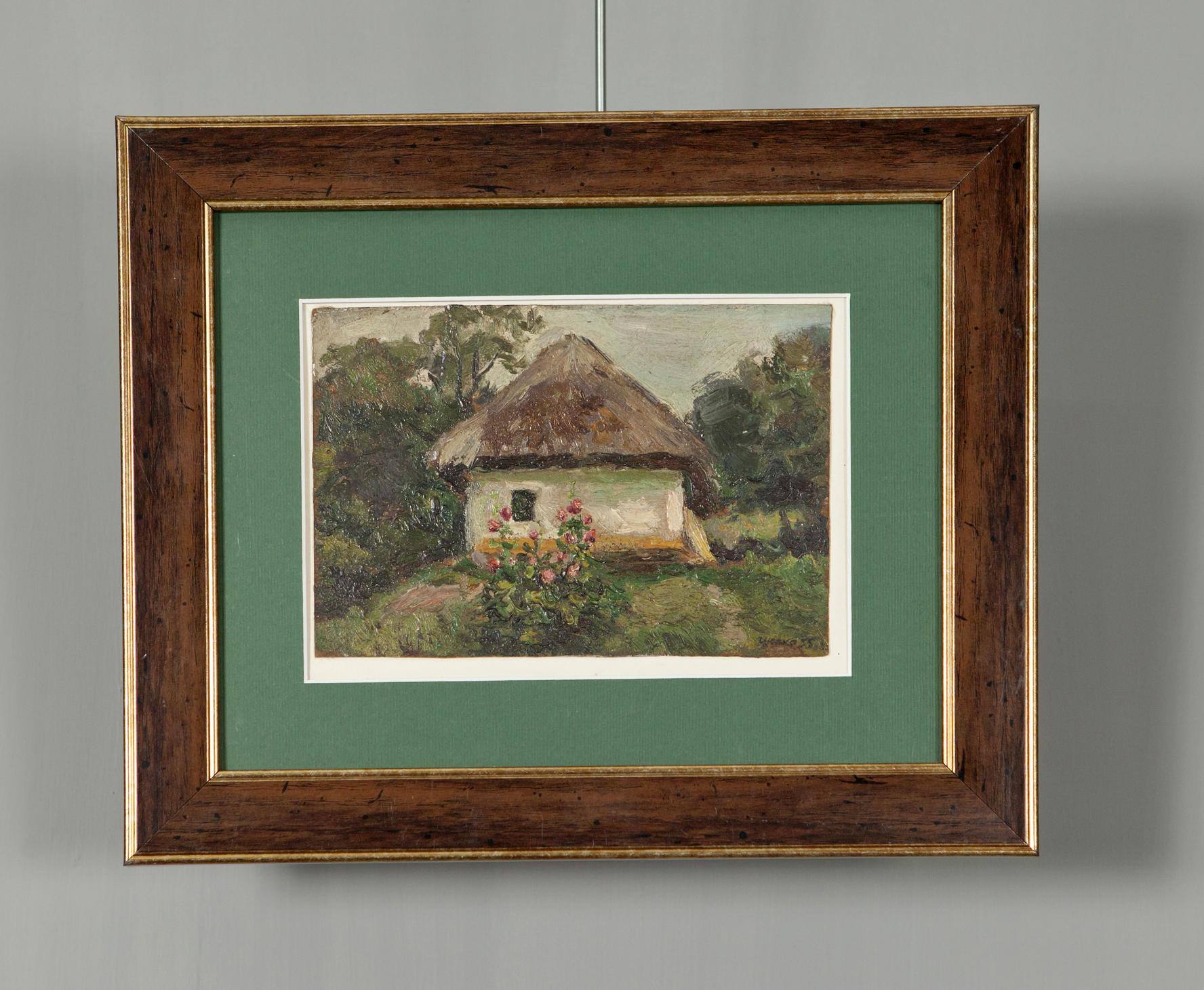 Rural Houses Oil Painting / Soviet Artist Zyupka I.