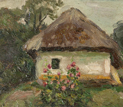 Rural Houses Oil Painting / Soviet Artist Zyupka I.