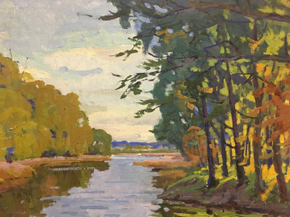 Oil painting River landscape Korostelev Vladimir Alexandrovich