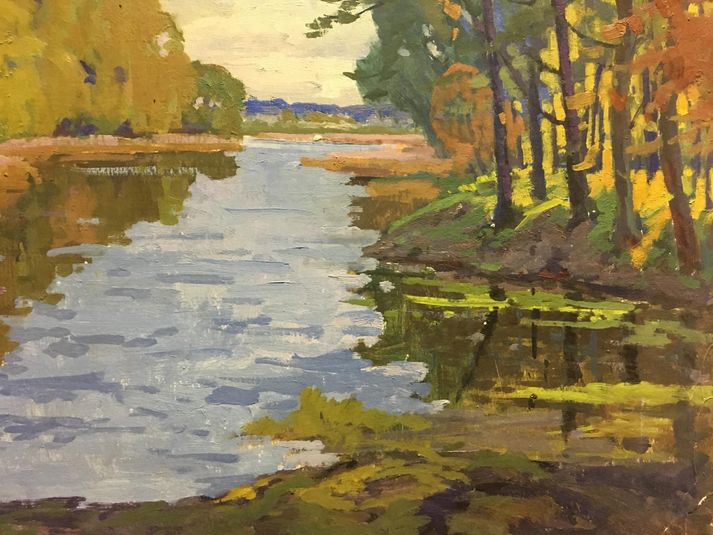 Oil painting River landscape Korostelev Vladimir Alexandrovich