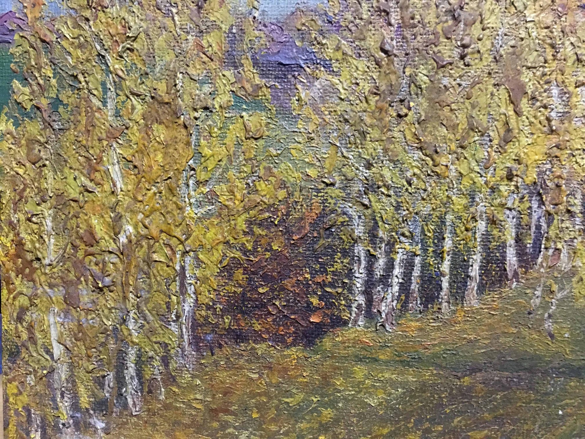 Golden Autumn, an oil painting