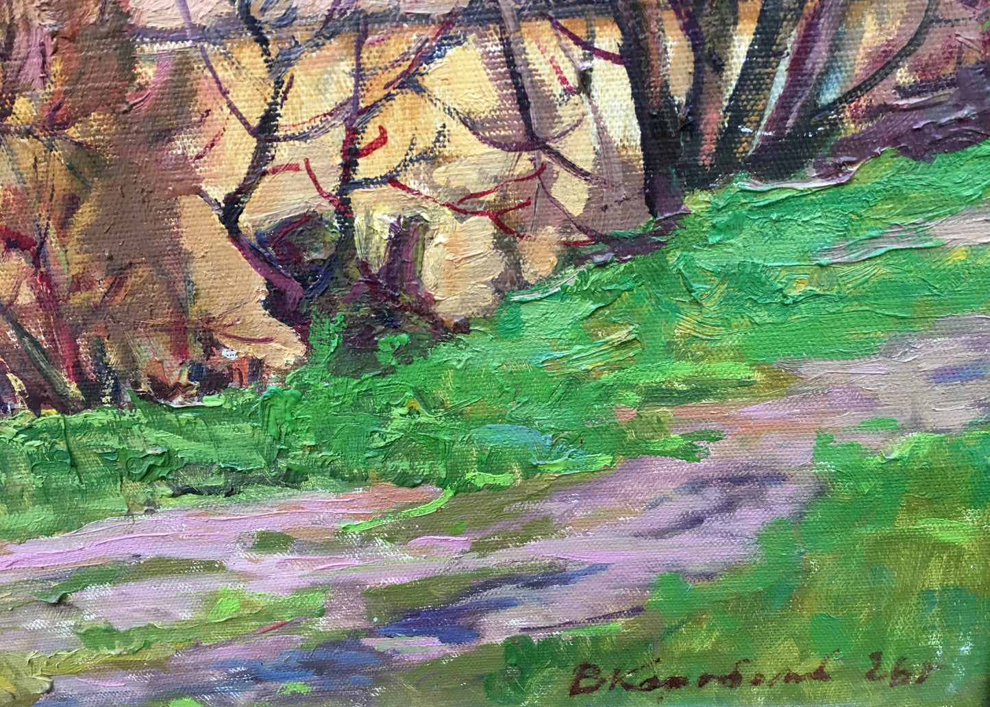 Spring oil painting