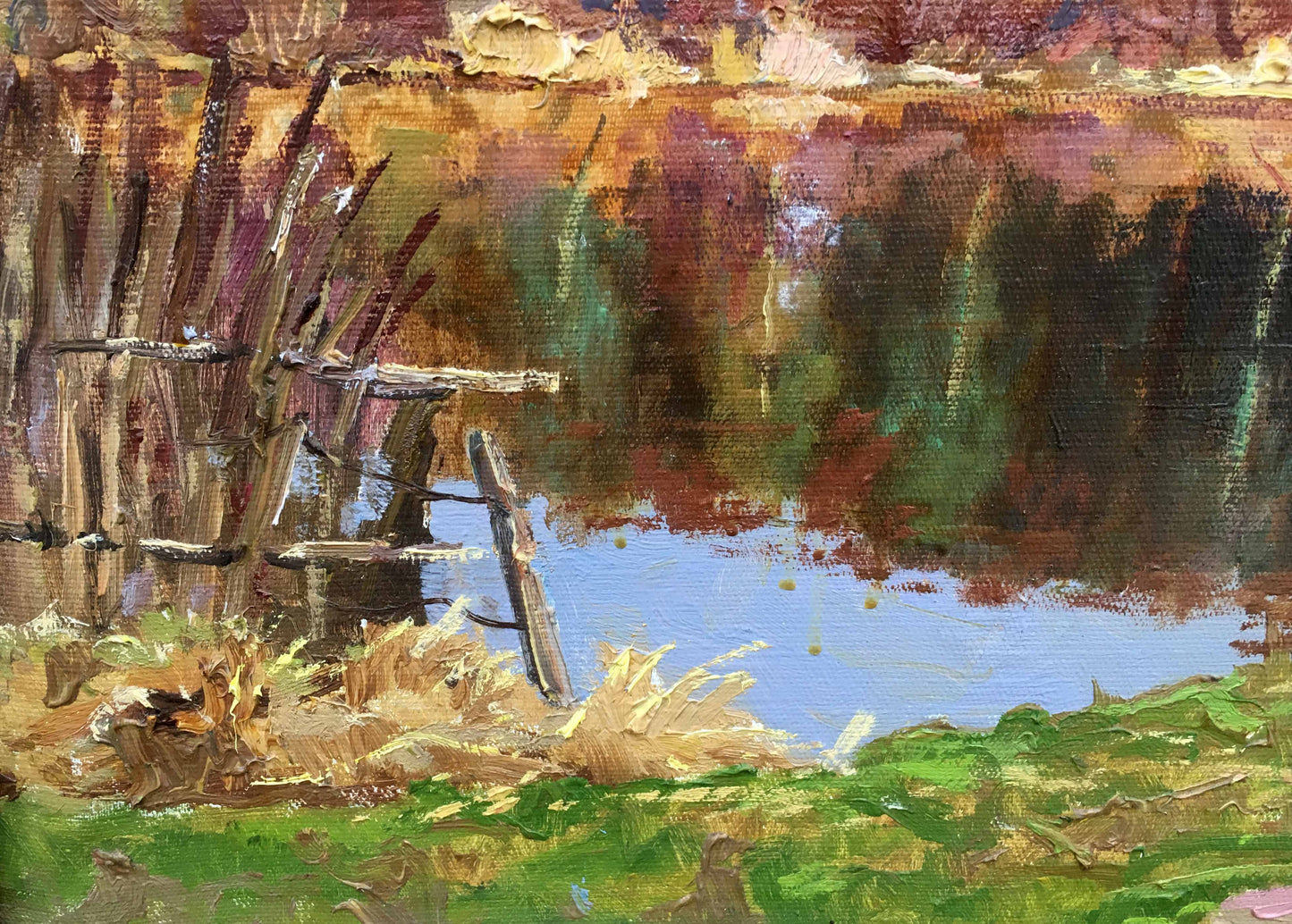 Spring oil painting