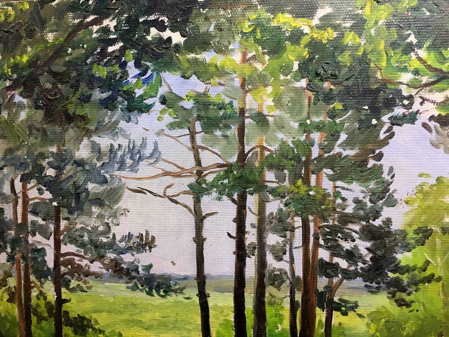 Summer nature oil painting