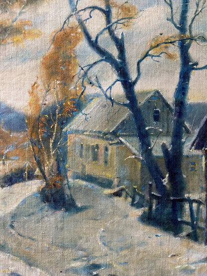 Oil painting Winter day Litvinov Oleg Arkad'yevich