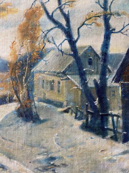 Oil painting Winter day Litvinov Oleg Arkad'yevich