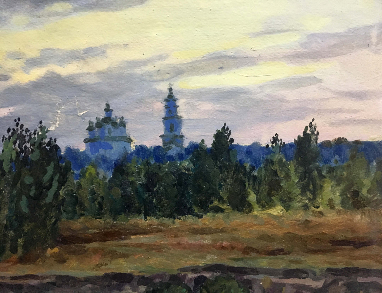 Forest landscape oil painting